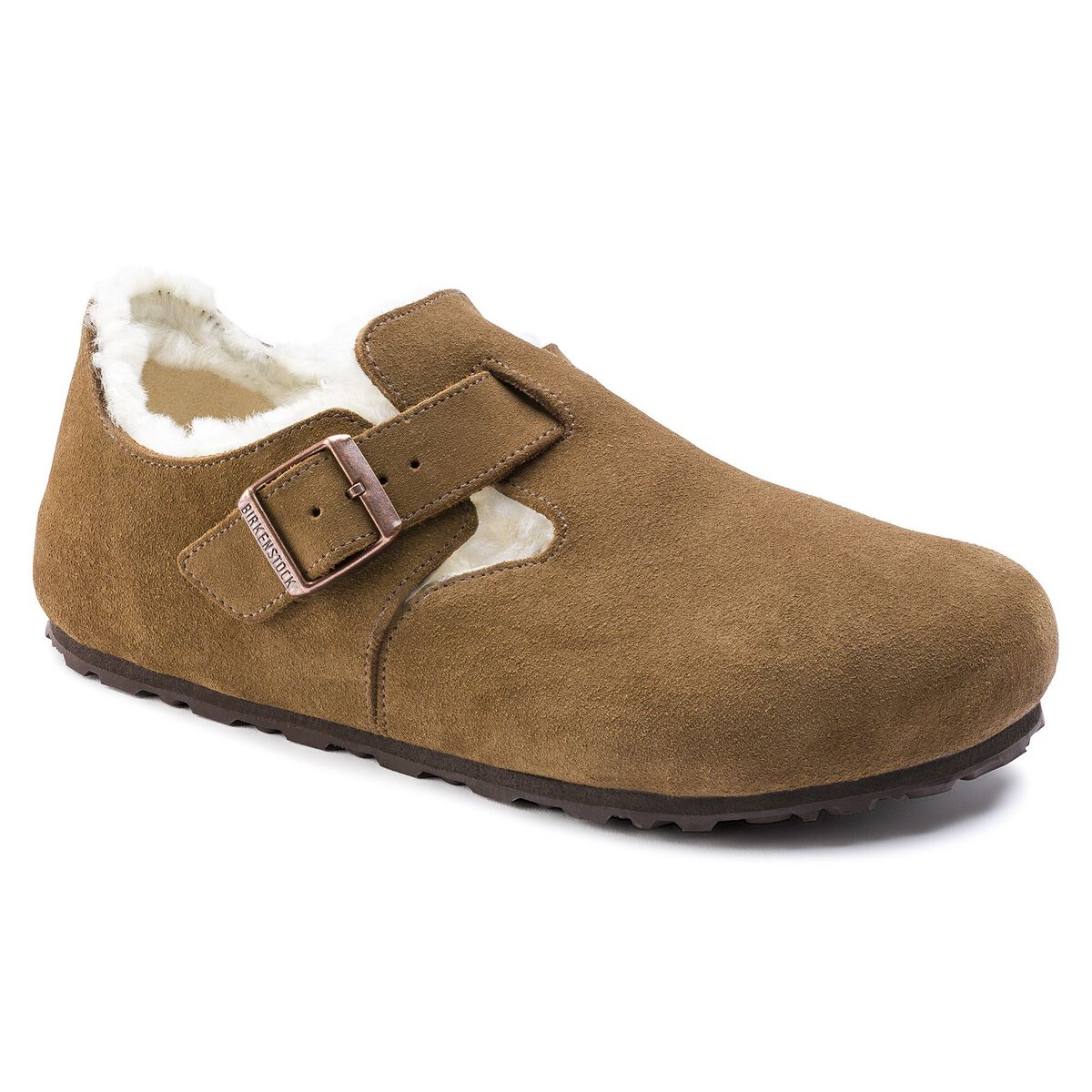 Birkenstock London Shearling Suede Leather