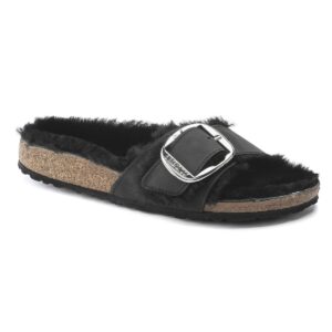 Birkenstock Madrid Big Buckle Shearling Oiled Leather