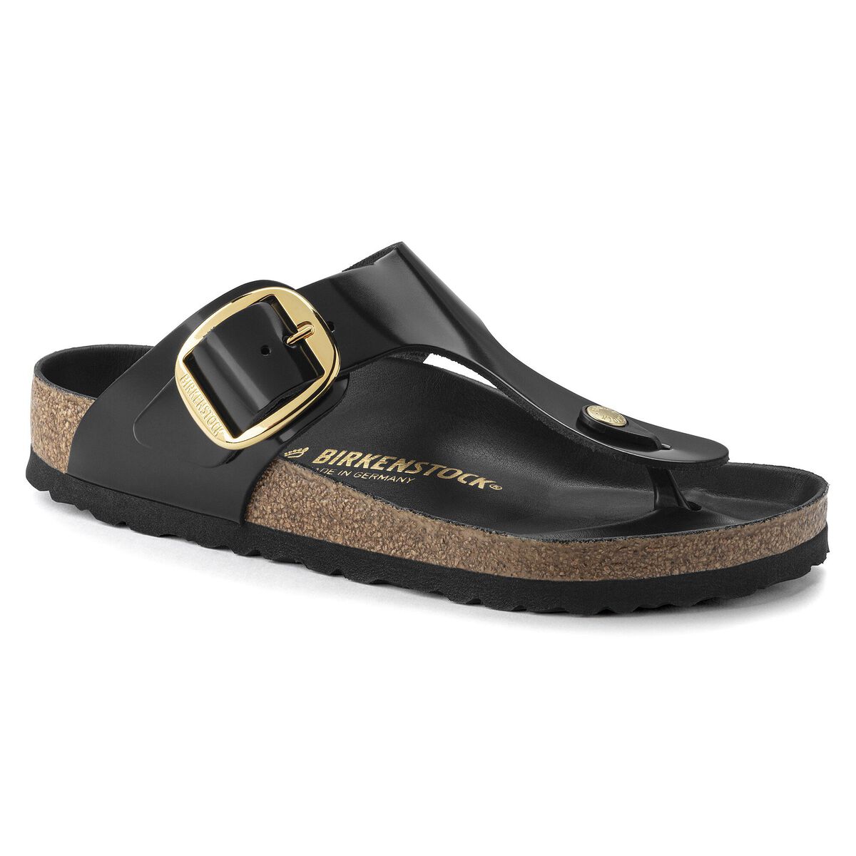 Birkenstock Gizeh Big Buckle Natural Leather Patent