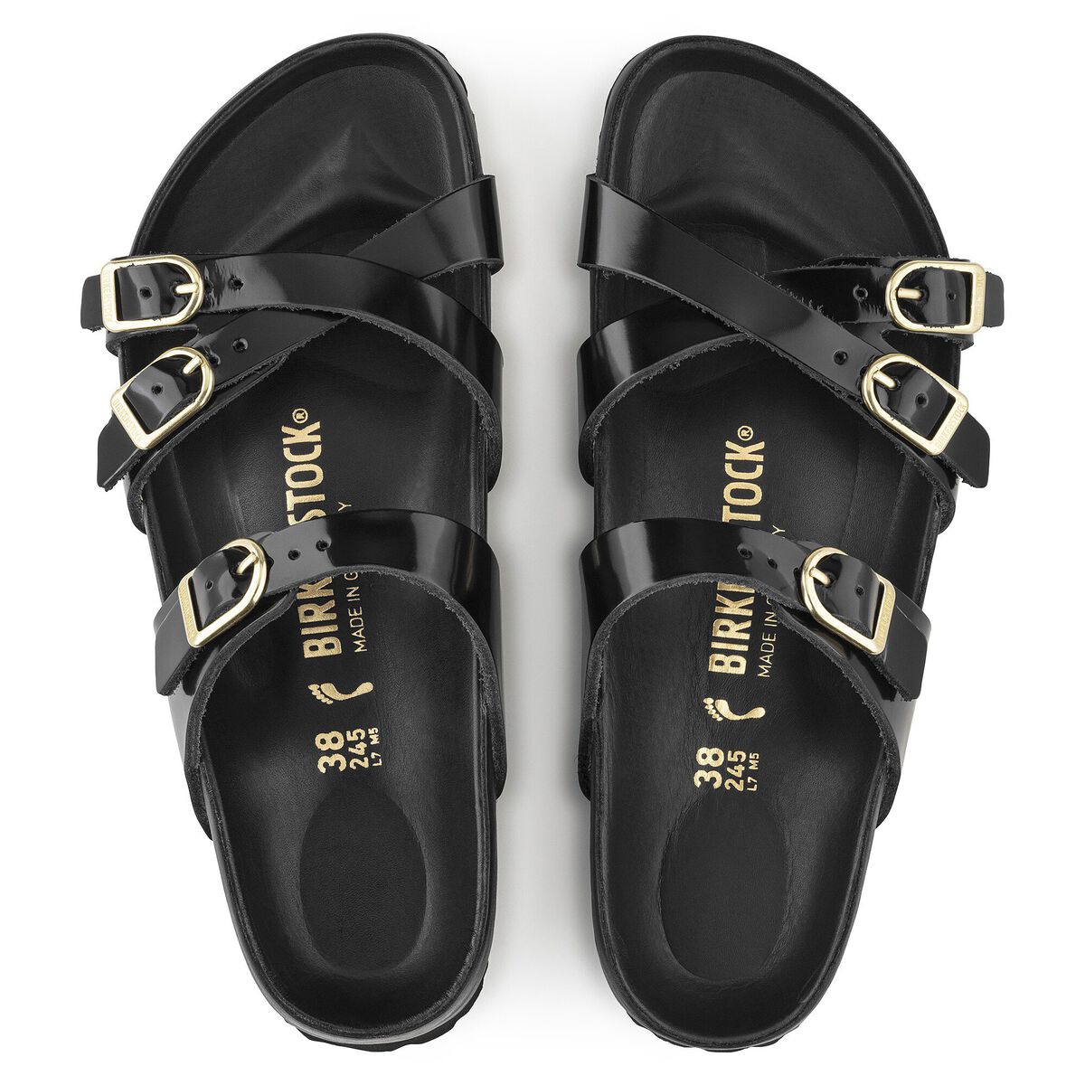 Birkenstock Franca Natural Leather Patent