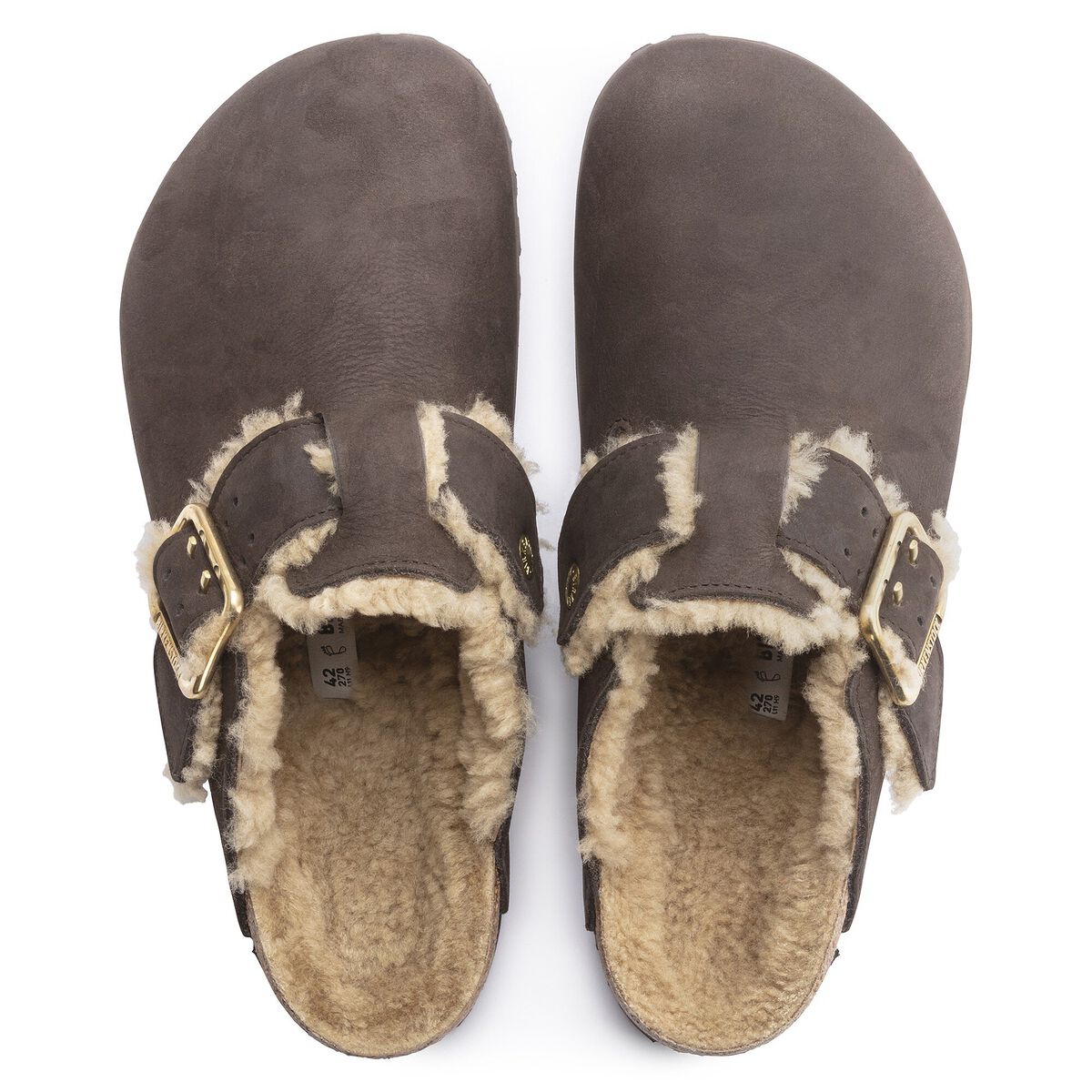 Birkenstock Boston Bold Shearling Nubuck Leather