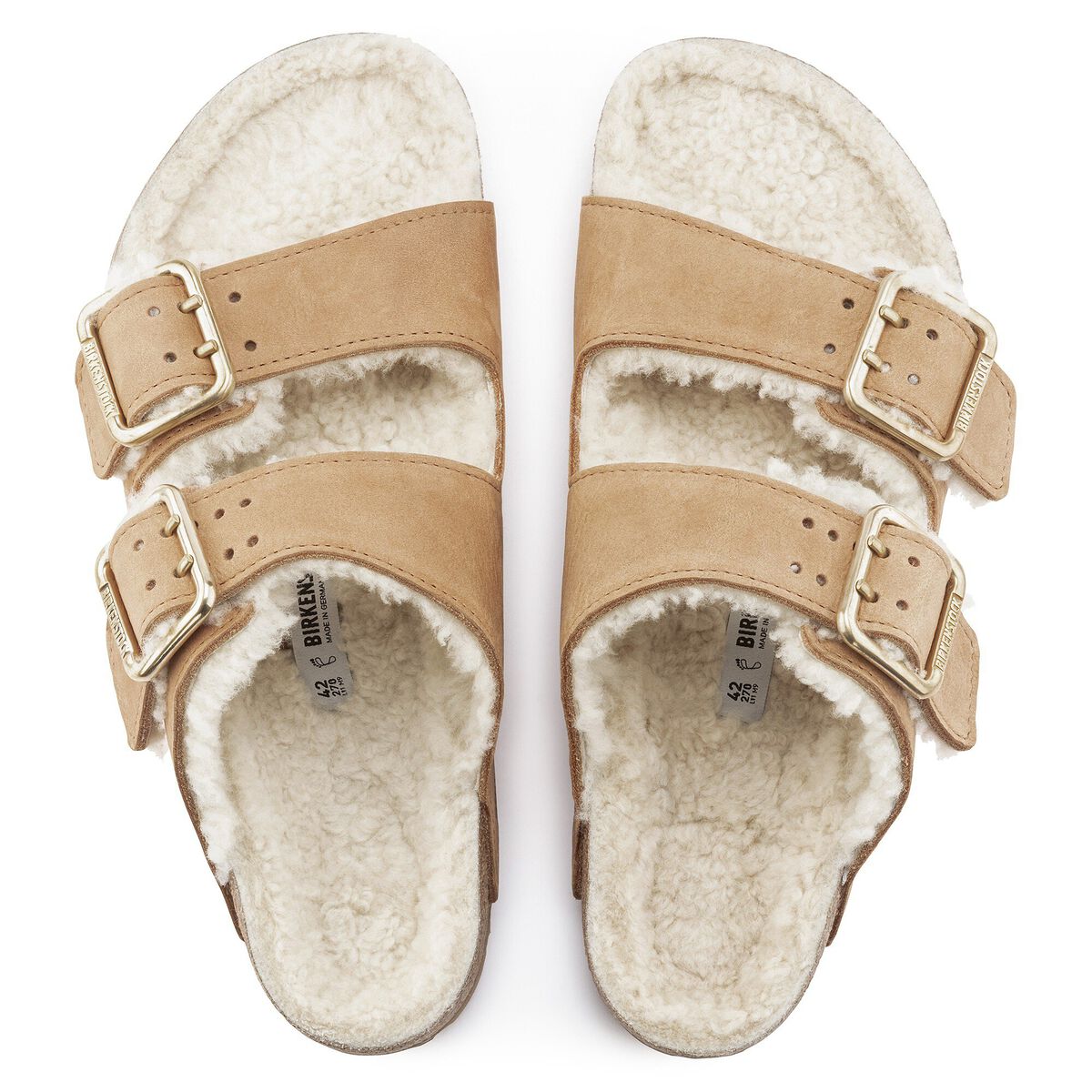 Birkenstock Arizona Bold Shearling Nubuck Leather