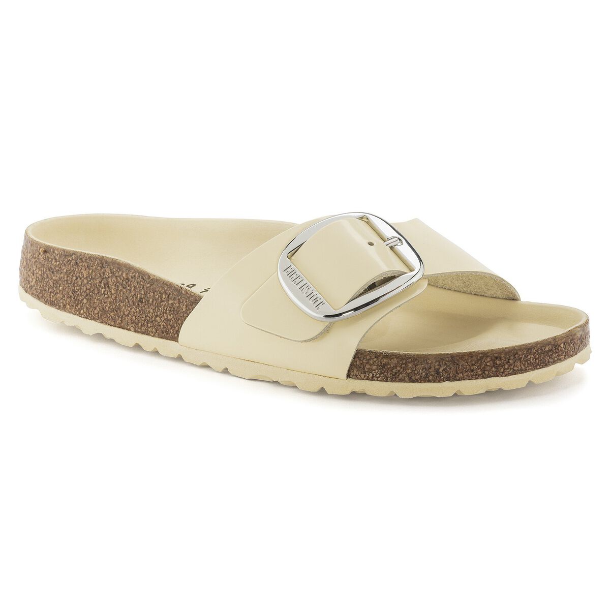 Birkenstock Madrid Big Buckle Natural Leather Patent