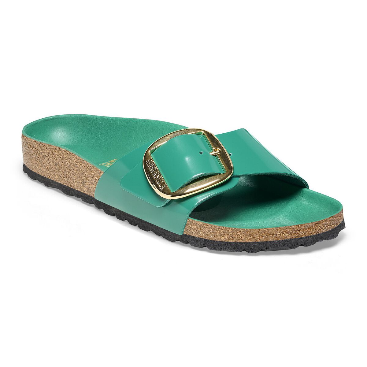 Birkenstock Madrid Big Buckle Natural Leather Patent