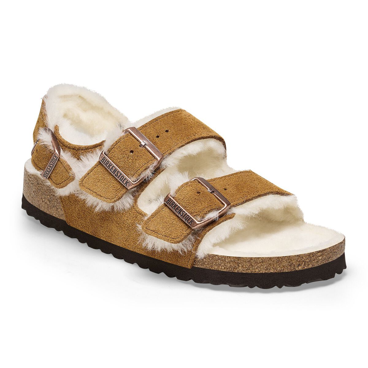 Birkenstock Milano Suede Shearling Suede Leather-Shearling