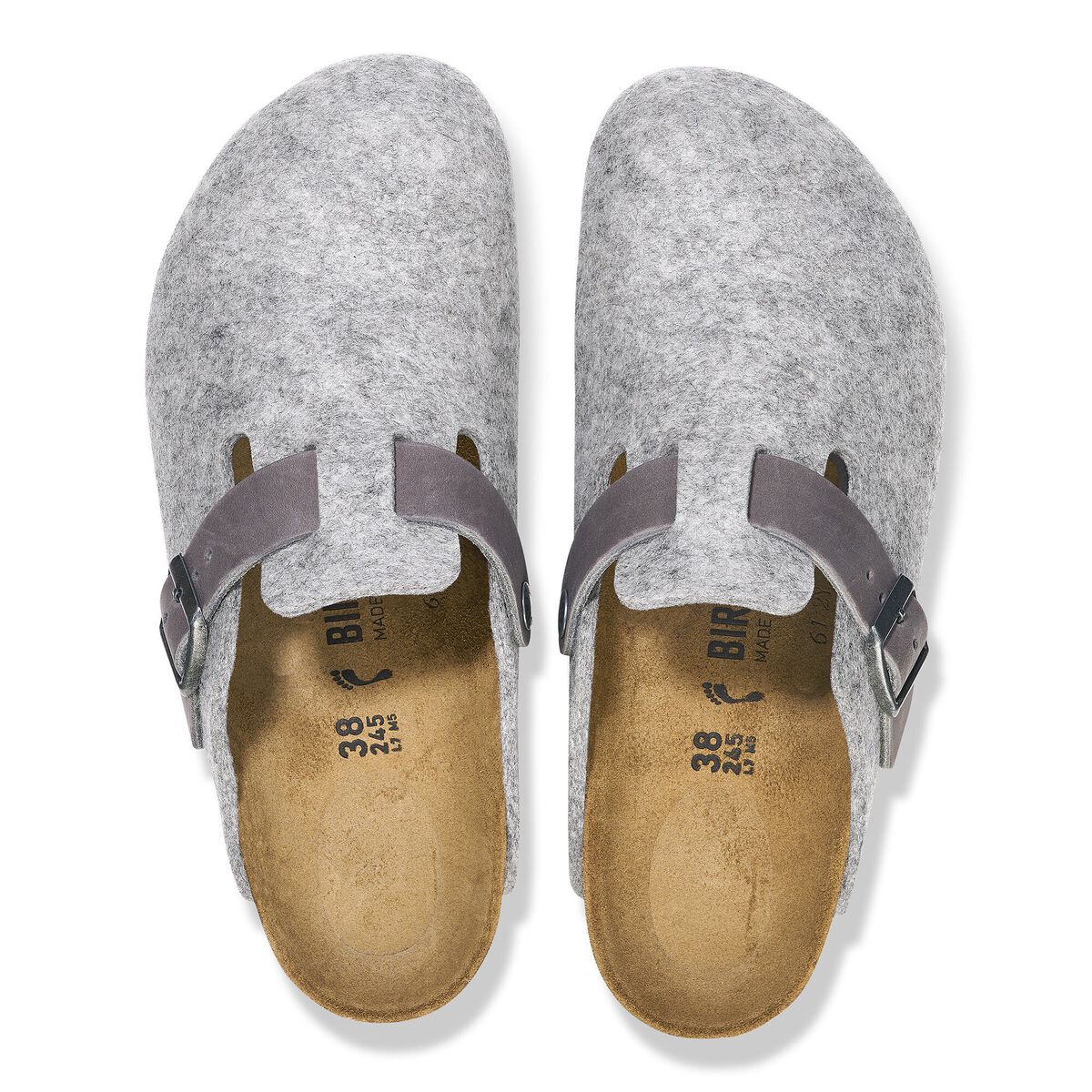Birkenstock Boston Natural Leather-Felt