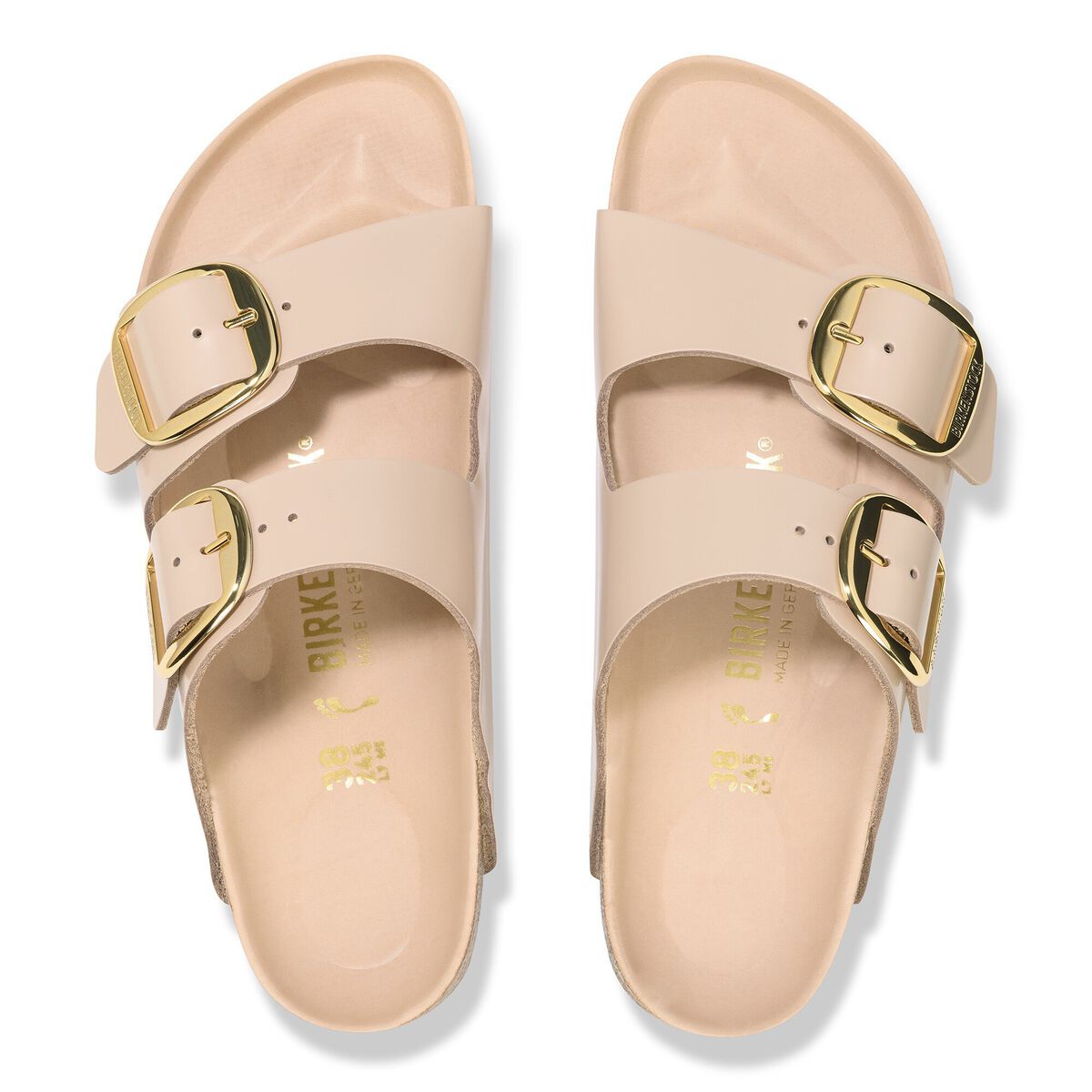 Birkenstock Arizona Big Buckle Natural Leather Patent