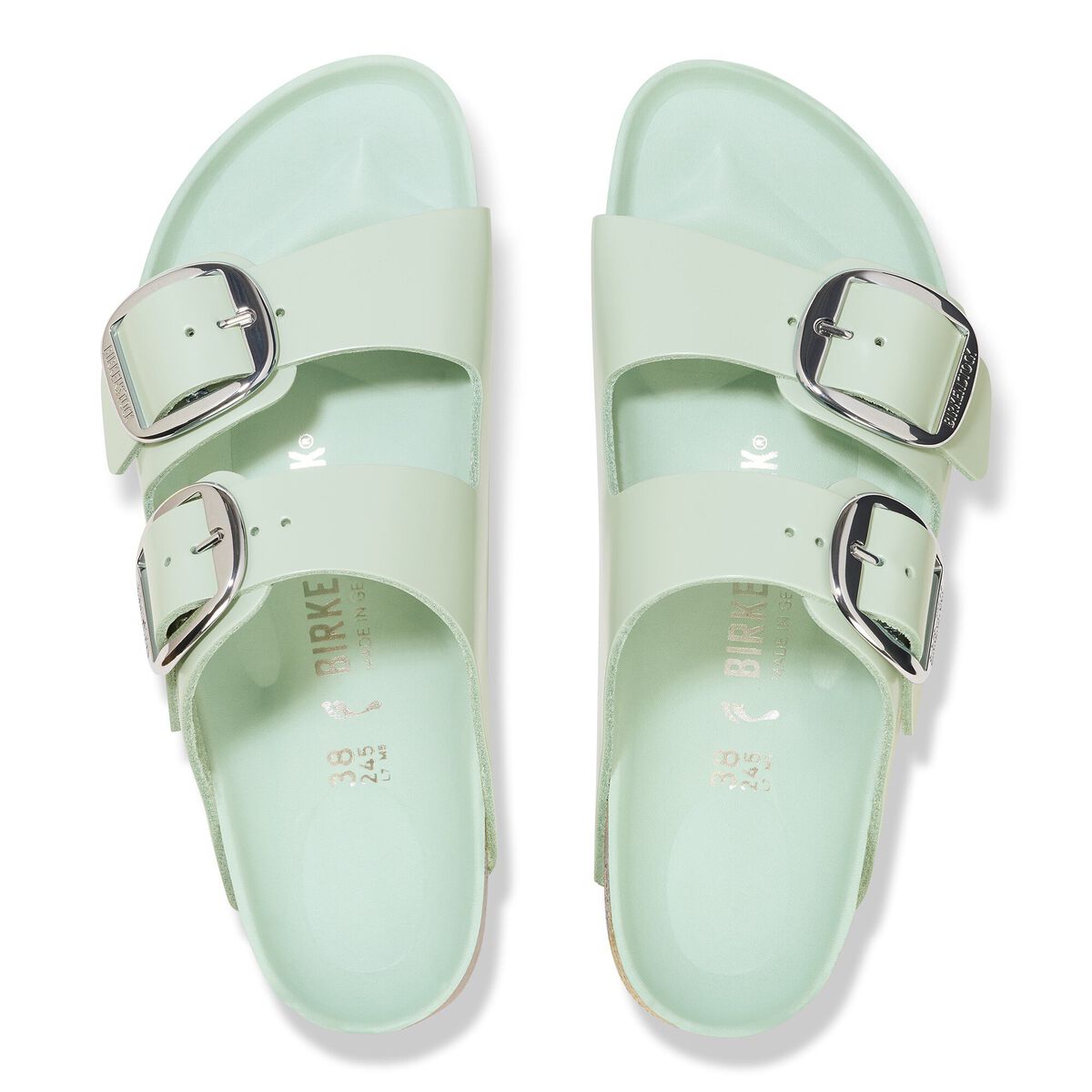 Birkenstock Arizona Big Buckle Natural Leather Patent