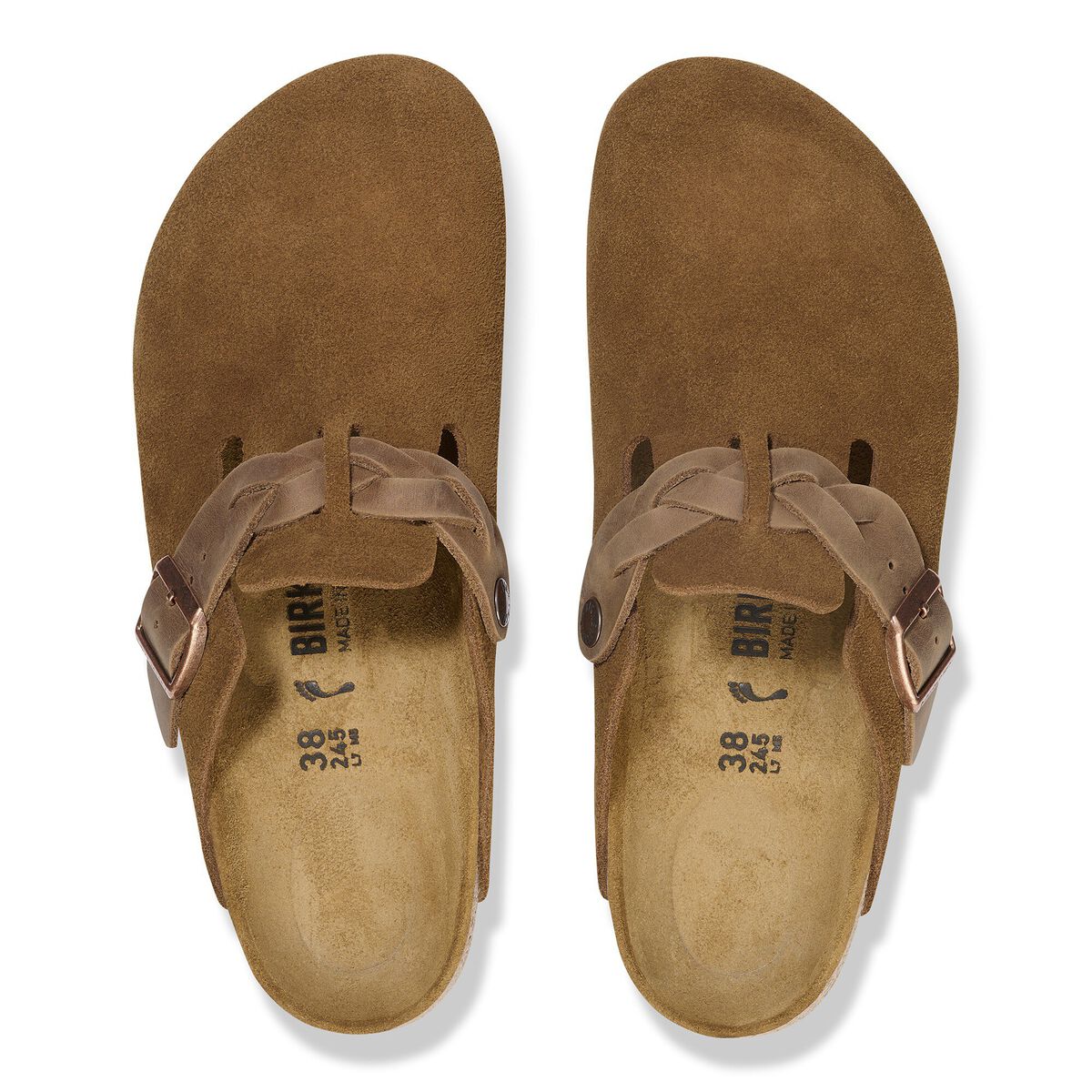 Birkenstock Boston Braided Suede Leather