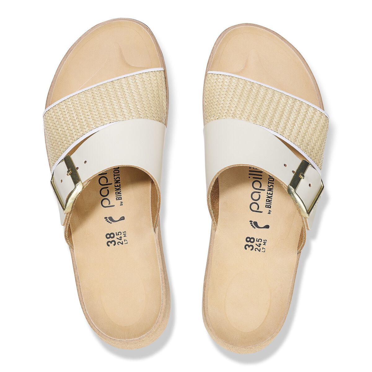Birkenstock Almina Natural Leather-Synthetics