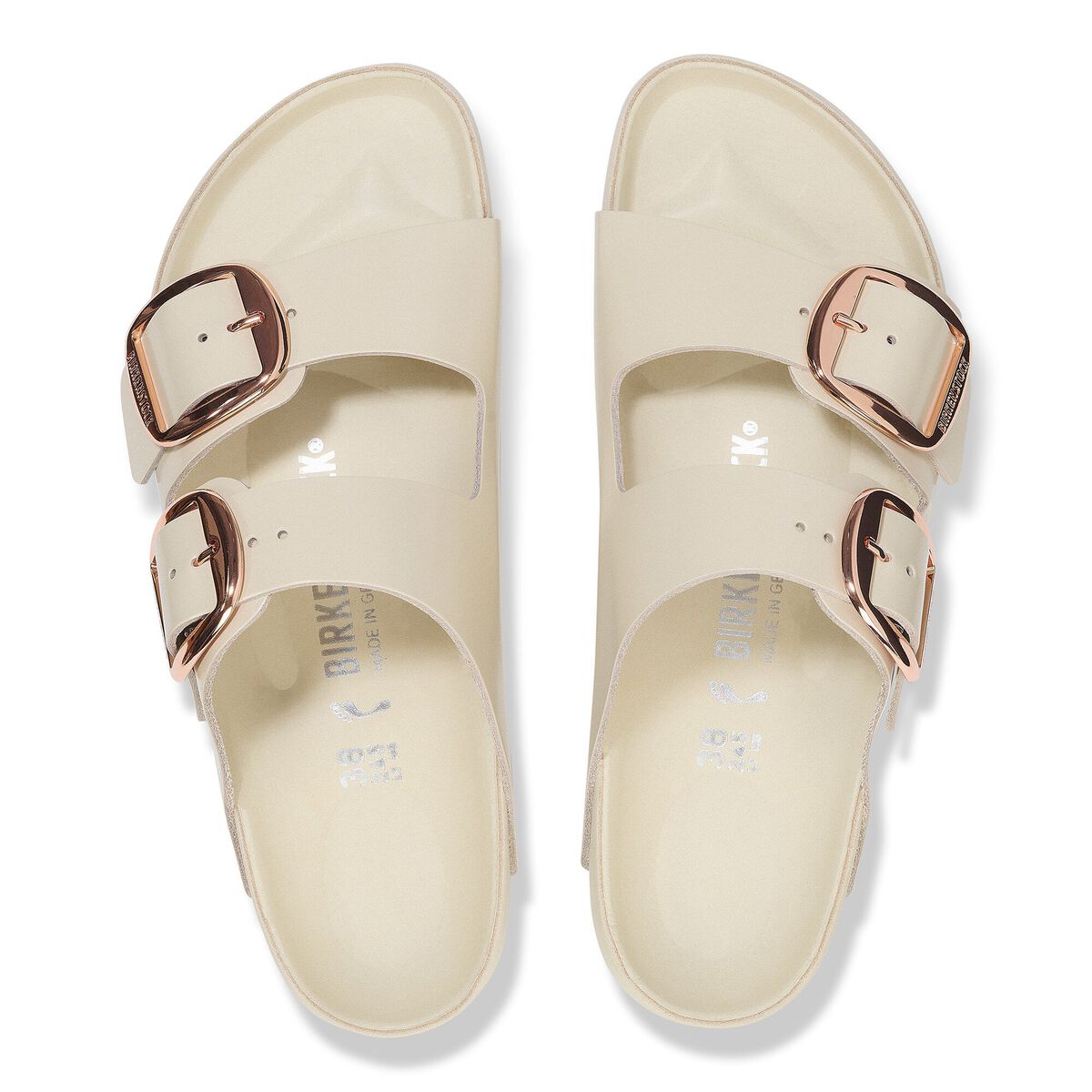 Birkenstock Arizona Big Buckle Natural Leather Patent