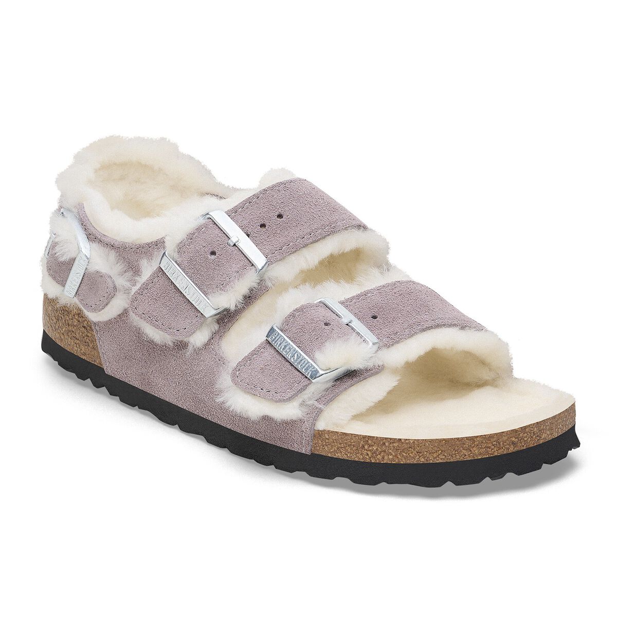 Birkenstock Milano Suede Shearling Suede Leather-Shearling