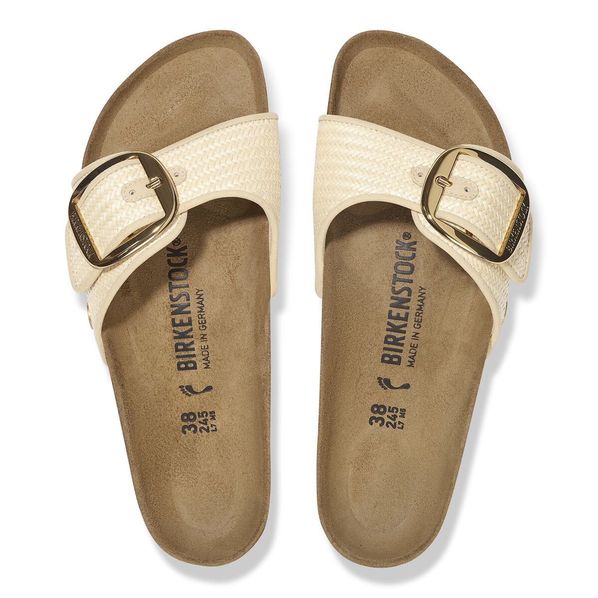 Birkenstock Madrid Big Buckle Raffia Textile