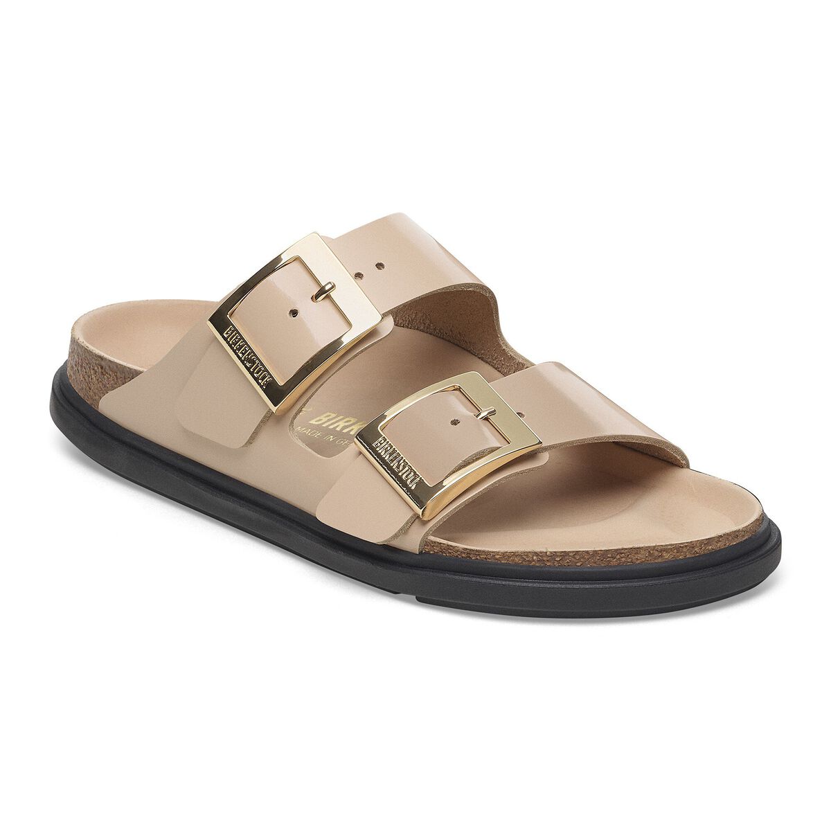 Birkenstock Arizona Droplet Buckle Natural Leather Patent