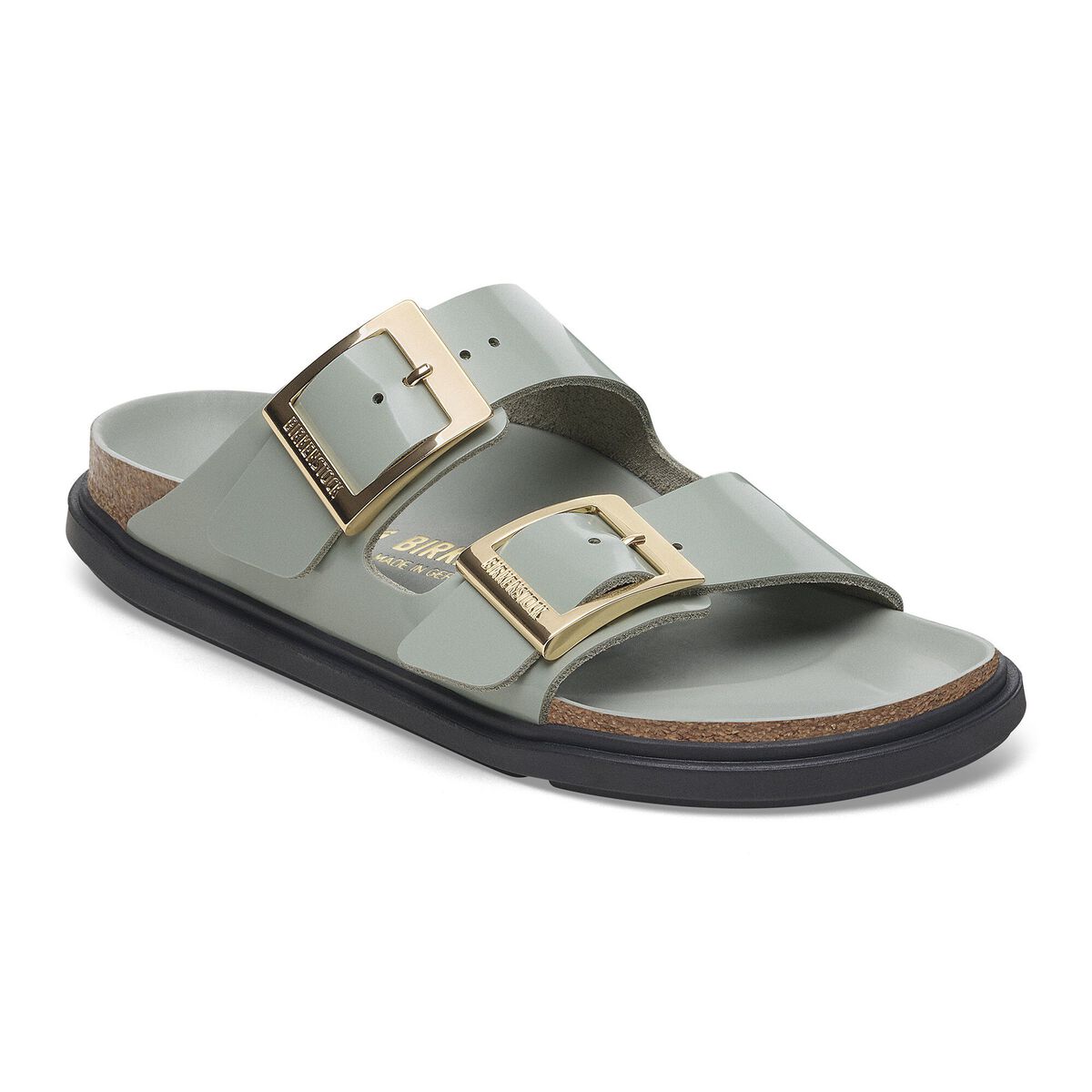 Birkenstock Arizona Droplet Buckle Natural Leather Patent