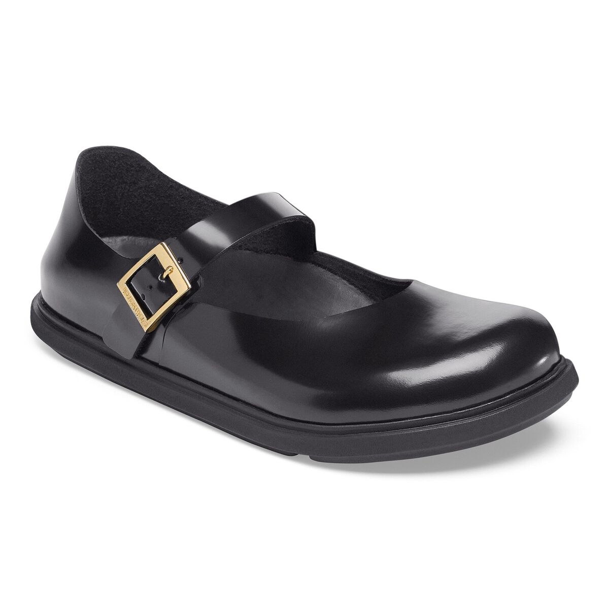 Birkenstock Mantova Droplet Buckle Natural Leather Patent