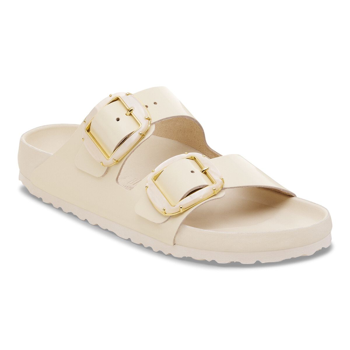 Birkenstock Arizona Big Buckle Pearl Natural Leather Patent