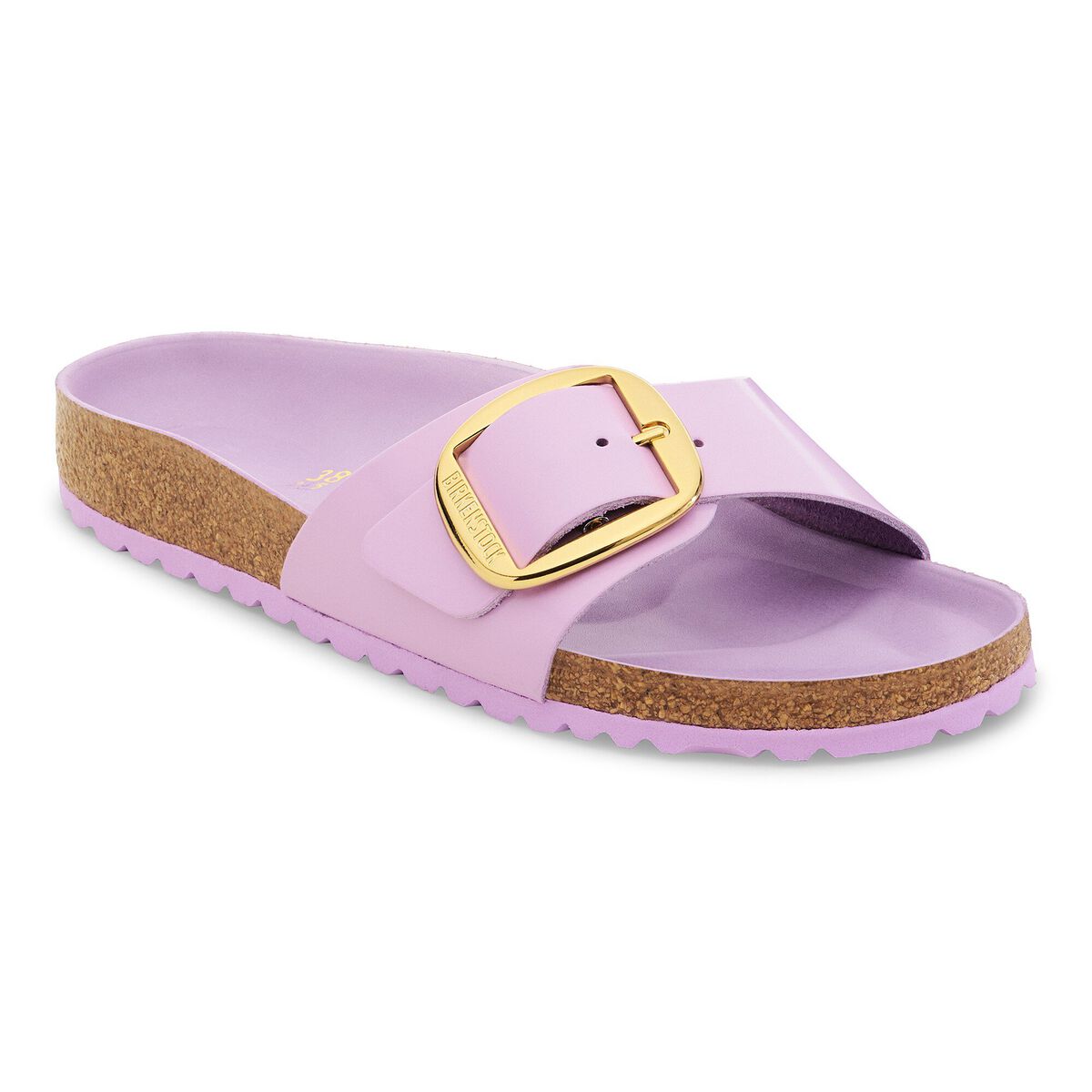 Birkenstock Madrid Big Buckle Natural Leather Patent
