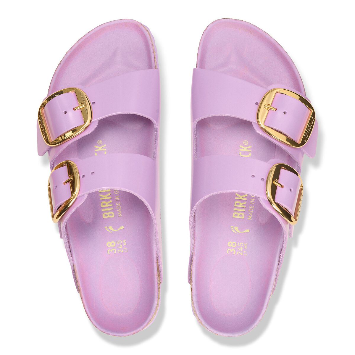 Birkenstock Arizona Big Buckle Natural Leather Patent