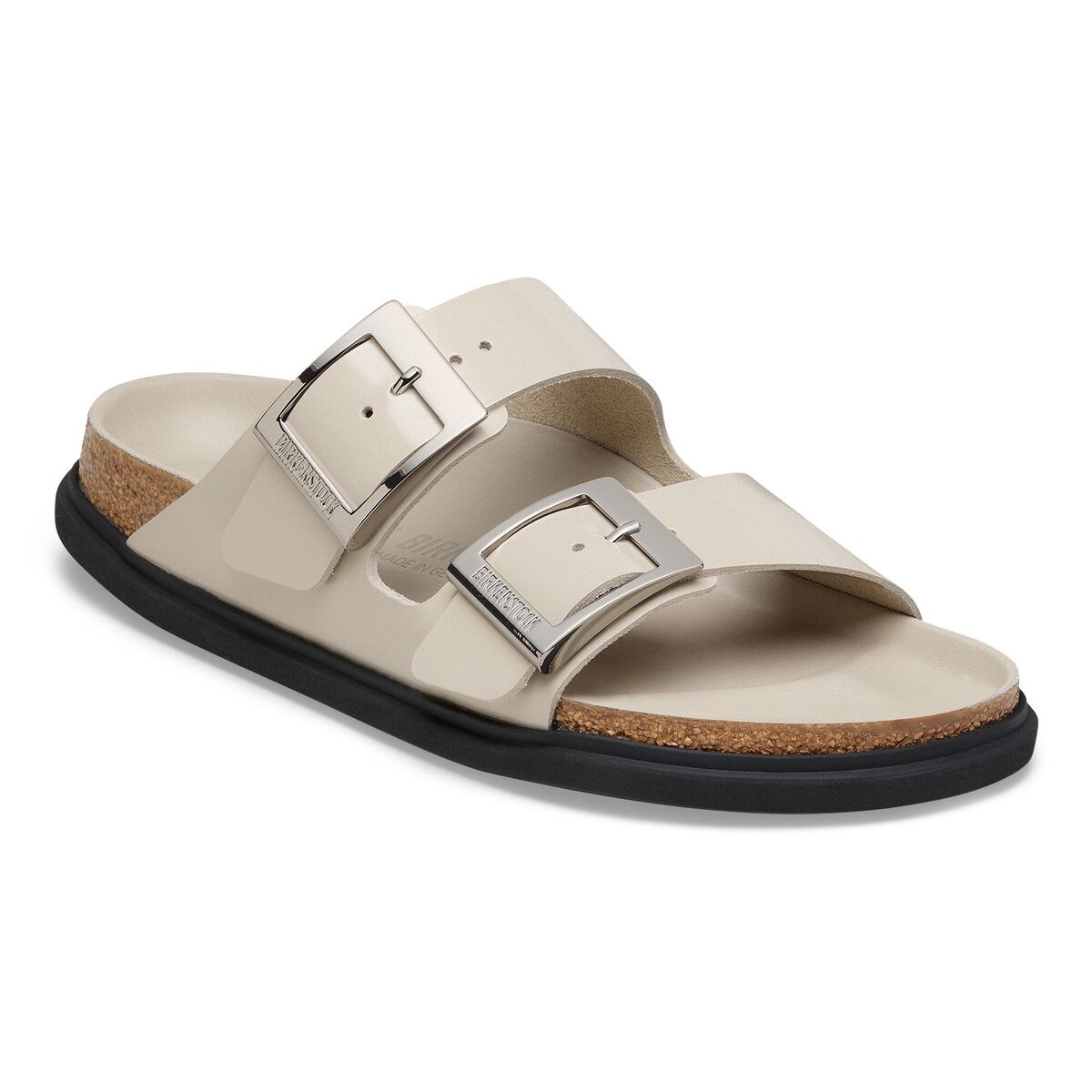 Birkenstock Arizona Droplet Buckle Natural Leather Patent