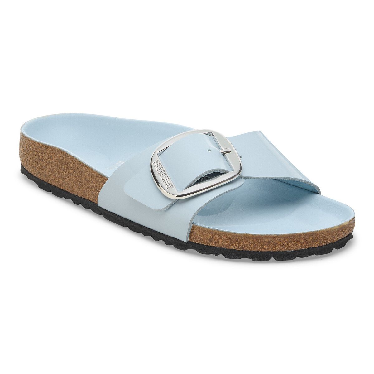 Birkenstock Madrid Big Buckle Natural Leather Patent