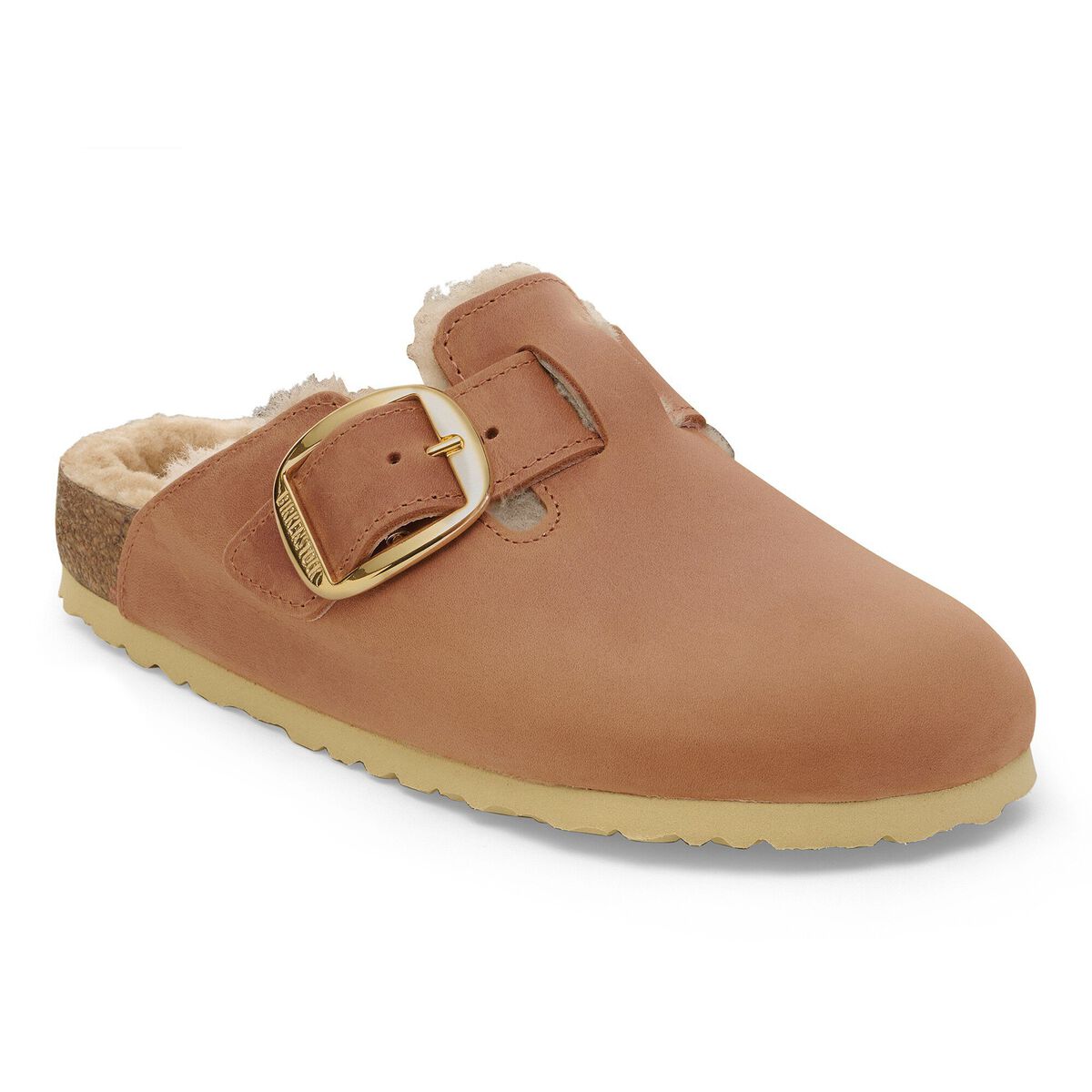 Birkenstock Boston Big Buckle Shearling Oiled Leather