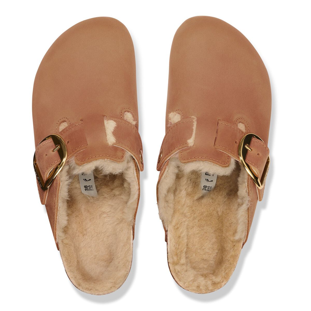 Birkenstock Boston Big Buckle Shearling Oiled Leather