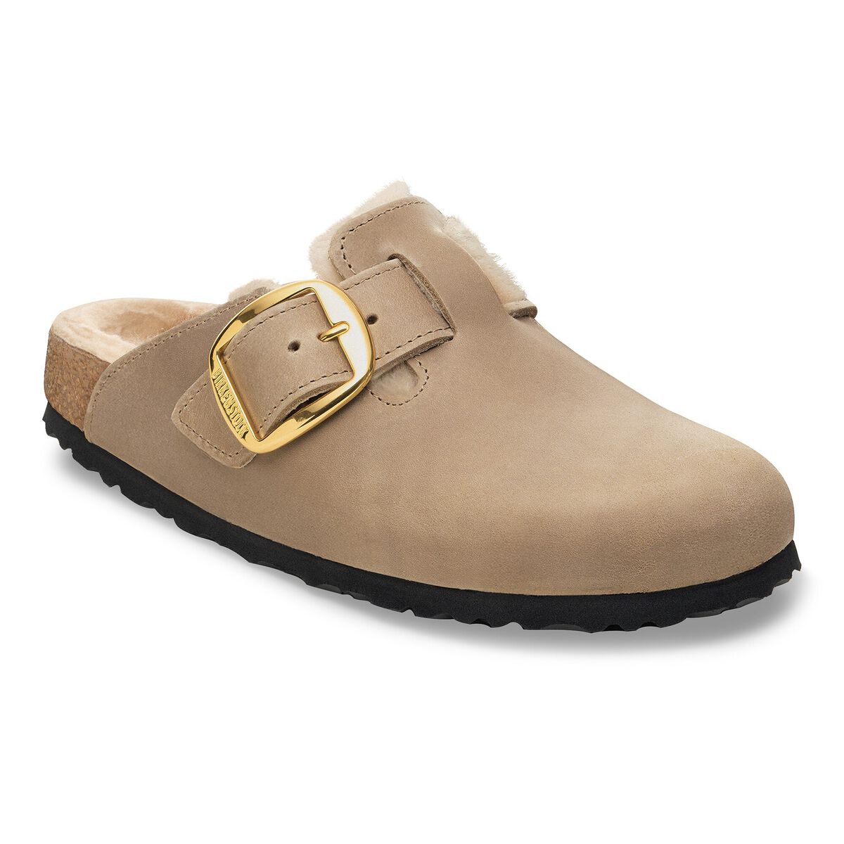 Birkenstock Boston Big Buckle Shearling Oiled Leather