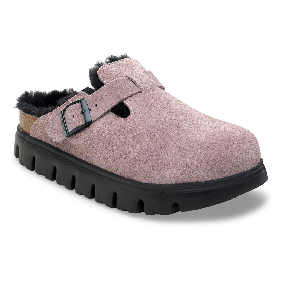 Birkenstock Boston Chunky Shearling Suede Leather