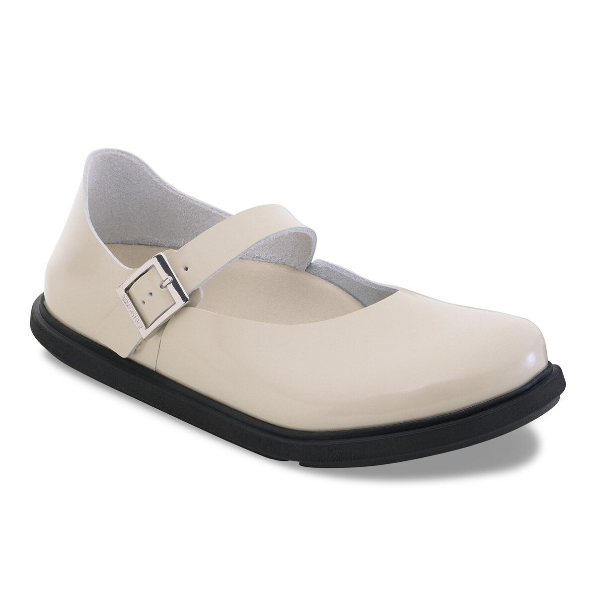 Birkenstock Mantova Droplet Buckle Natural Leather Patent
