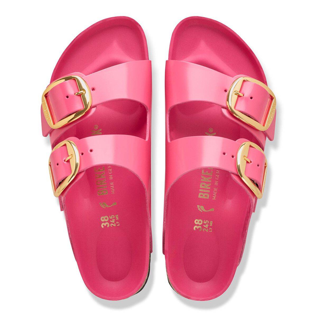 Birkenstock Arizona Big Buckle Natural Leather Patent