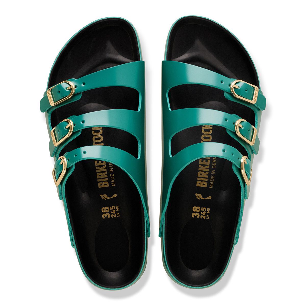 Birkenstock Florida Exquisite Natural Leather Patent