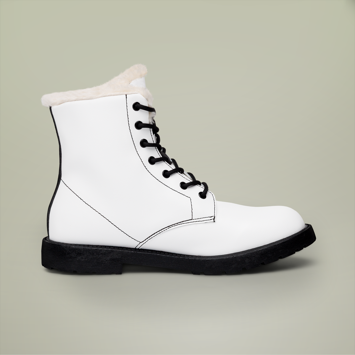 TEEMCW Men's Fur and Leather Boots