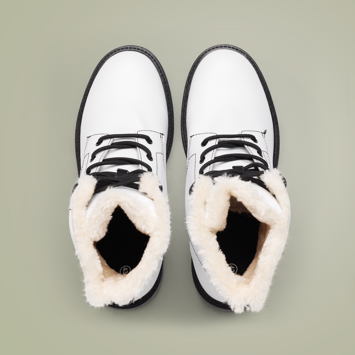 TEEMCW Men's Fur and Leather Boots