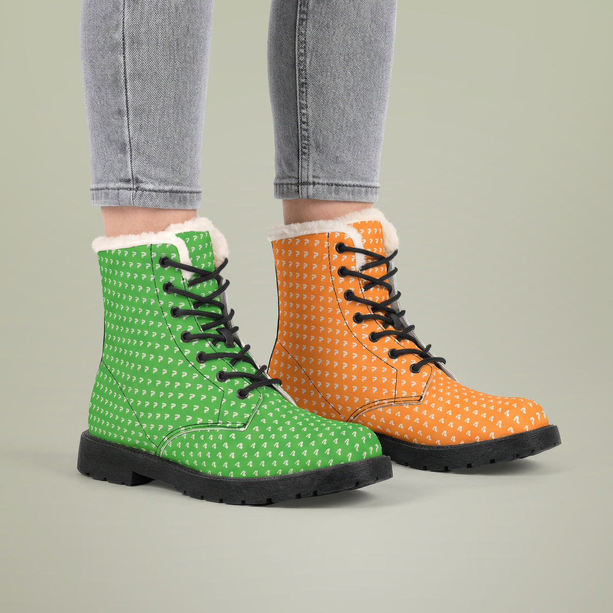 TEEMCW Women's Fur and Leather Boots