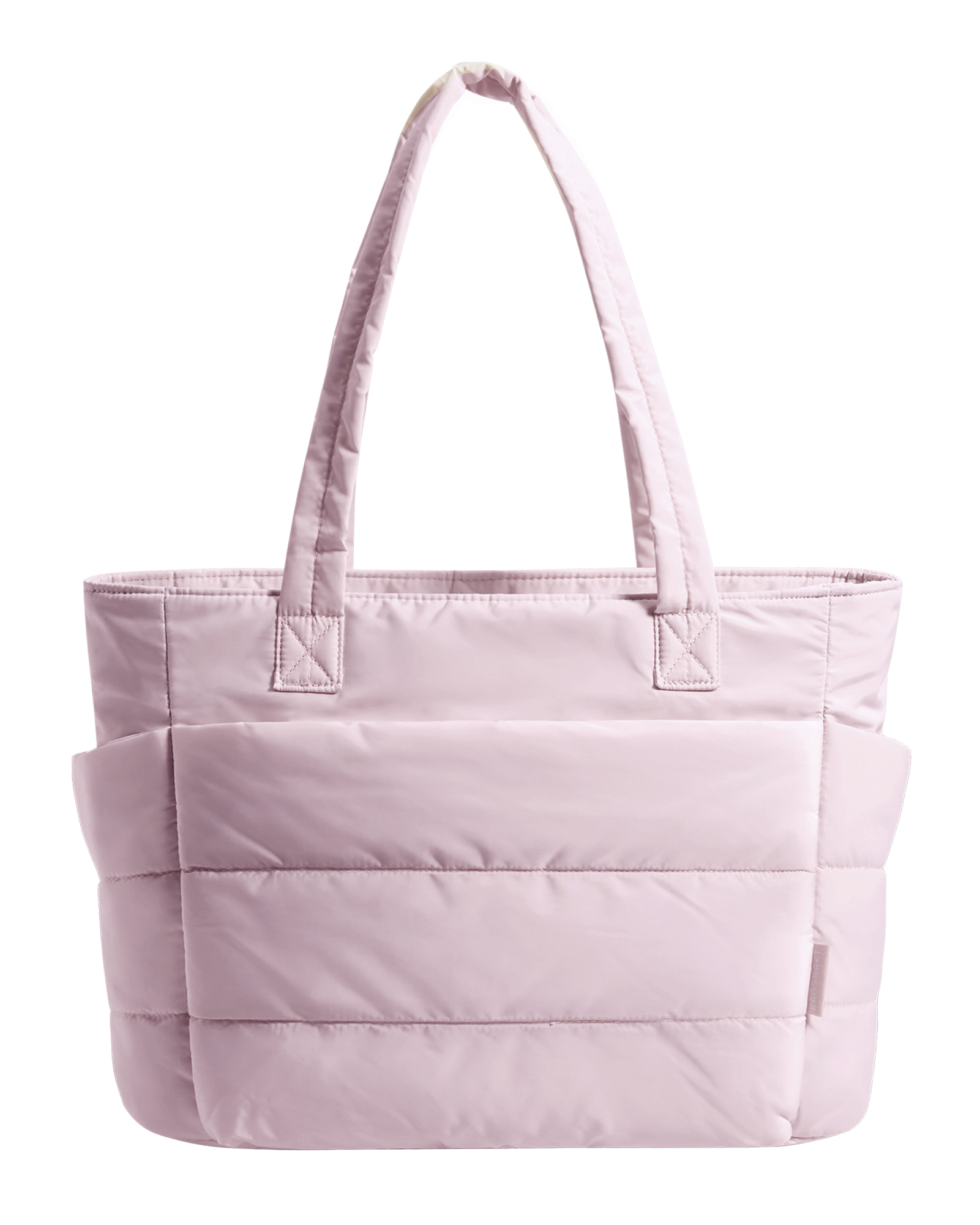 Tote Bag for Women, Lightweight Shoulder Bag with Compartments Puffy Handbag for Travel, Work, Beach, Gym, Shop, Pink