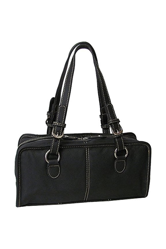 Classy Belt Stitched Leather Satchel