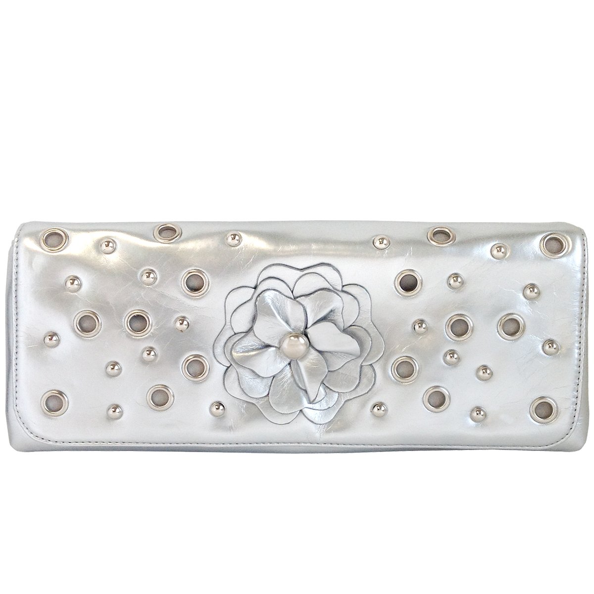 Faux Leather Crossbody Bag for Women Rivets Shoulder Purse Clutch