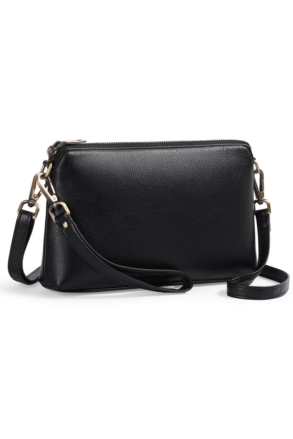 Crossbody Bags for Women Small Genuine Leather Shoulder Purse Cross Body Bag with Adjustable Strap & Top Zipper