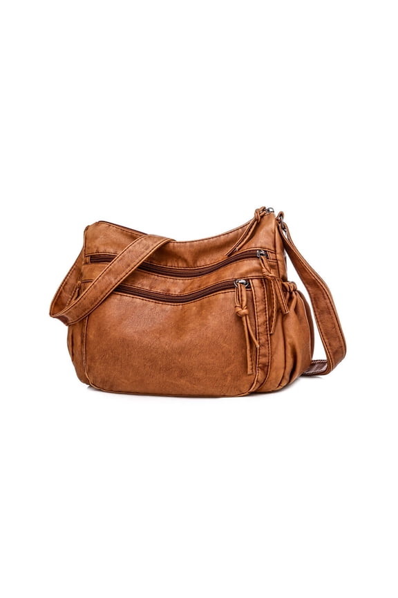 Purses Handbags for Women Vintage Crossbody Shoulder Bag Soft PU Leather Lightweight Handbag Purse