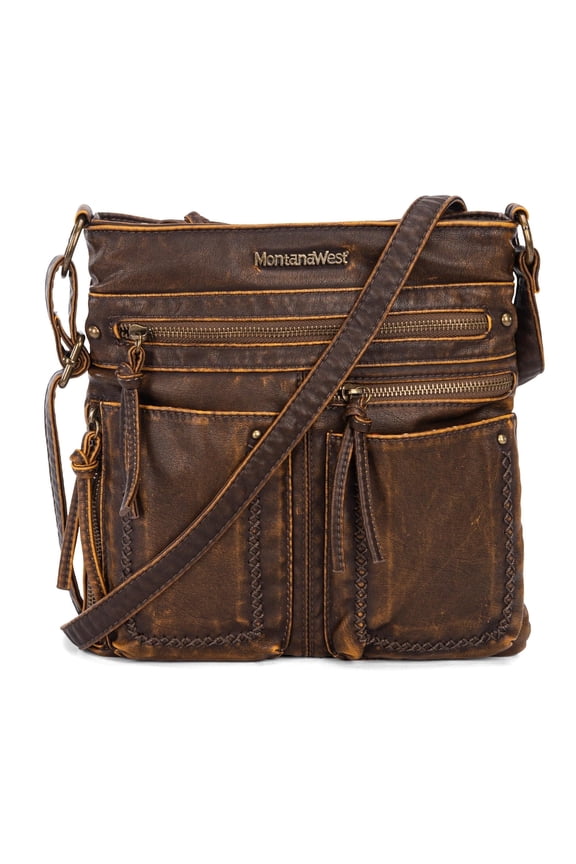 Crossbody Bags for Women Lightweight Multi Pocket Purses Soft Leather Shoulder Crossover Satchel Handbags