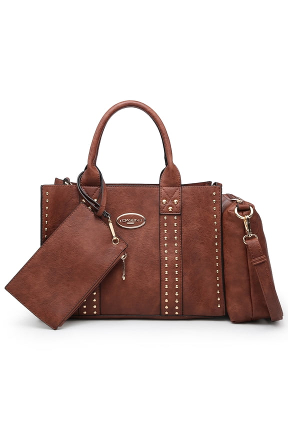 Women's 3Pcs Purse Handbag Shoulder Bag Tote Satchel Hobo Bag Briefcase Work Bag for Ladies