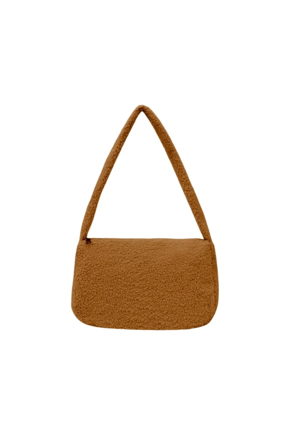 Fashion Shoulder Bag for Women, Versatile Crossbody Bag & Work Tote, Small Casual Handbag with Adjustable Strap, 10.23×6.69×3.93in(Brown)
