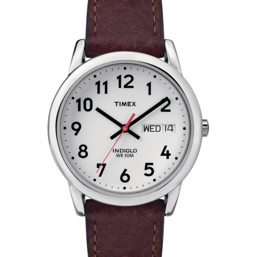 Easy Reader Day Date 35mm Leather Strap Watch
