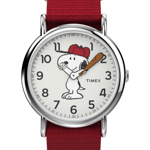 Peanuts® x Timex Snoopy 38mm Fabric Strap Watch