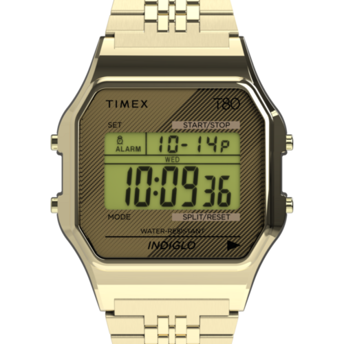Timex T80 34mm Stainless Steel Bracelet Watch