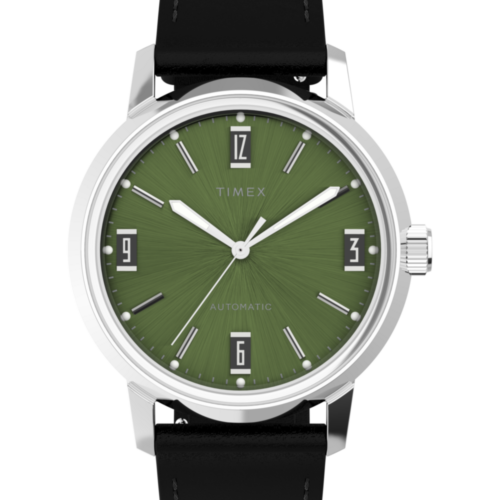 Marlin® Automatic 40mm Leather Strap Watch