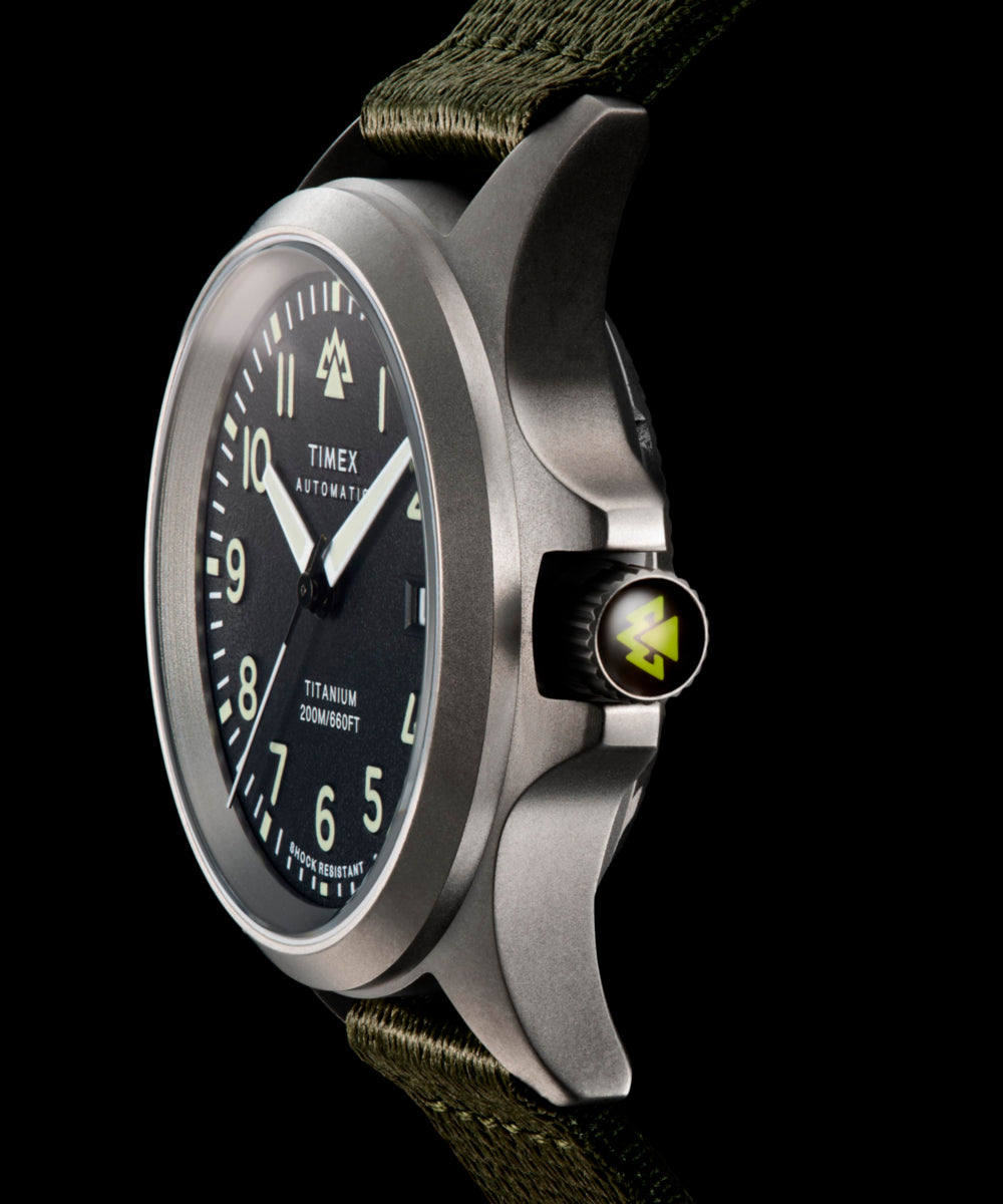 Expedition® Field Post Titanium Automatic 41mm Recycled Fabric Strap Watch