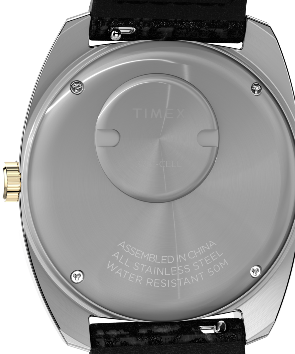 Q Timex® 1978 Day/Date 37.5mm Leather Strap Watch