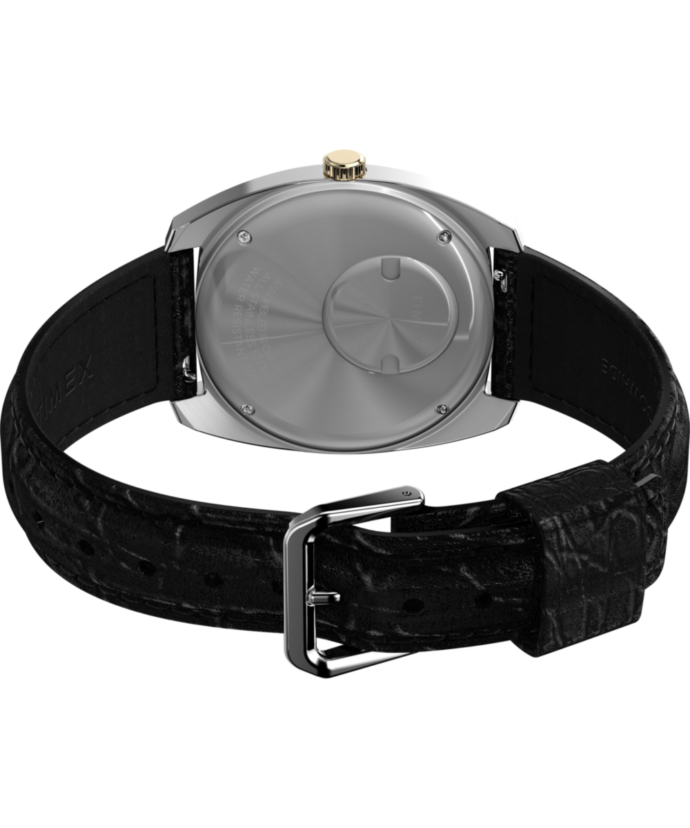 Q Timex® 1978 Day/Date 37.5mm Leather Strap Watch